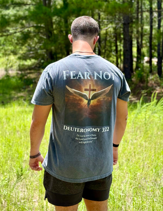 Fear Not Winged Knight Lifting Shirt - Deuteronomy 3:22