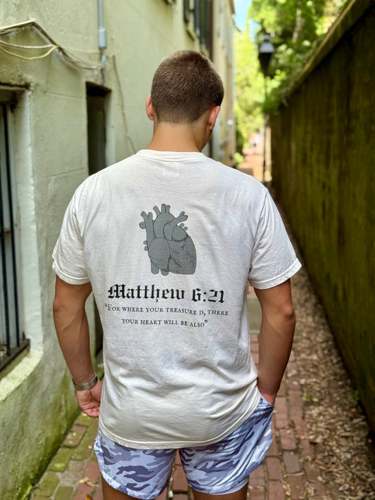 Treasure Heart Lifting Shirt - Matthew 6:21 - CLA
