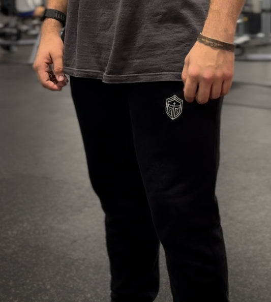 Embroidered Lord's Helm Sweatpants - Knight Collection