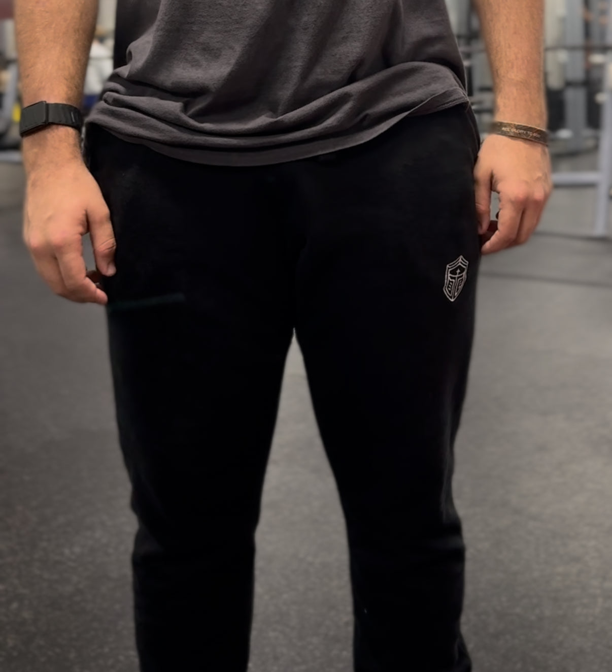 Embroidered Lord's Helm Sweatpants - Knight Collection